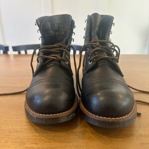 Red Wing Shoes Black Leather Boots